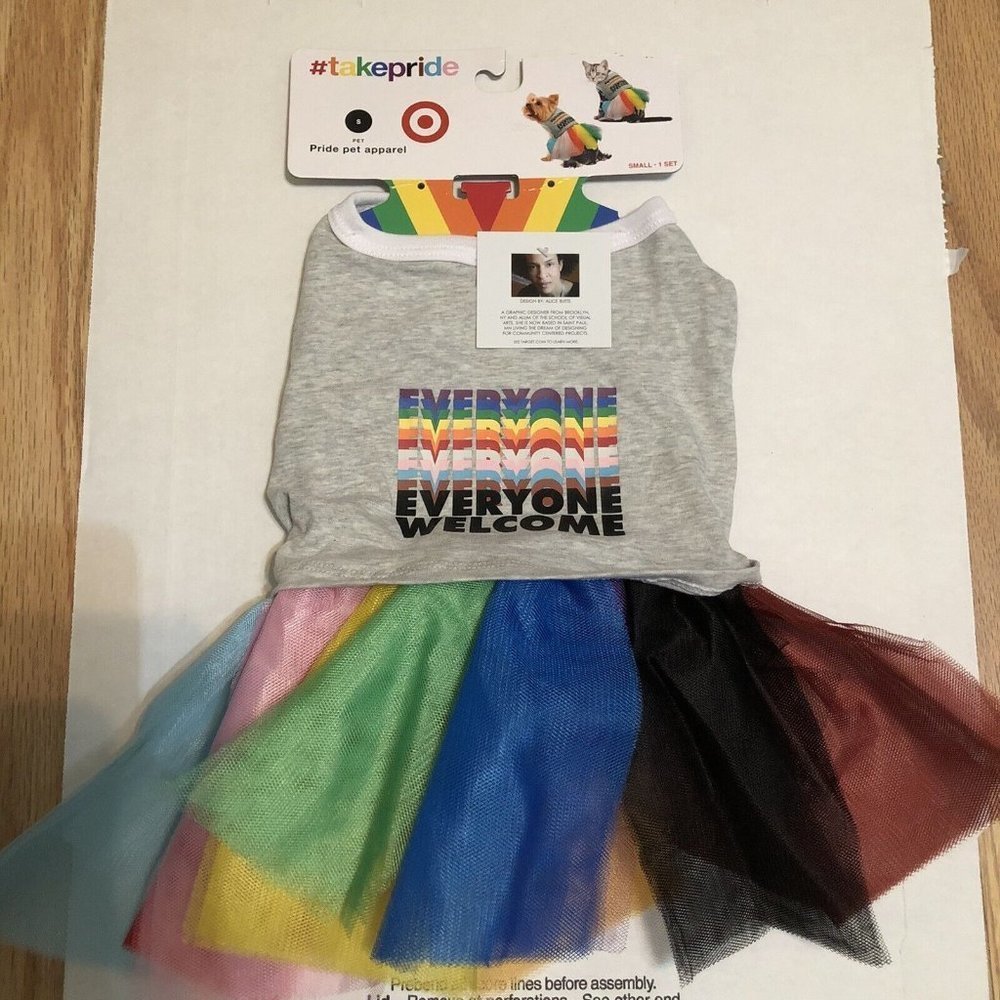 #takepride pet appeal for small pets tules shirt size small fits Colorful New